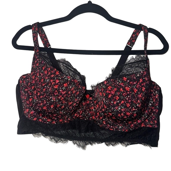 Cacique French Balconette Floral & Lace Bra. SIZE 44D. - Picture 2 of 5